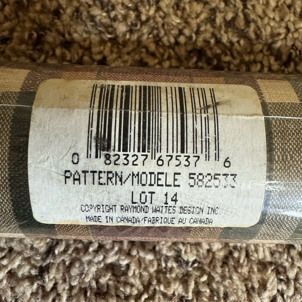 Raymond Waites for Village plaid wallpaper 1 Double roll New in sealed package
